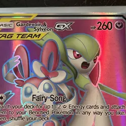 Pokemon Gardevoir & Sylveon GX TAG TEAM Holo Card Basic Fairy HP 260 130/214 - Image 3