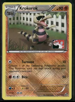 Pokemon TCG Krokoro 64/114 League Promo Black & White - Image 1