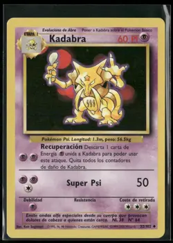 Pokemon TCG Kadabra 32/102 Base Set Spanish - Image 1