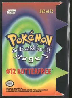 Pokemon Topps Butterfree Die Cut EV3 of 12 White Logo - Image 2