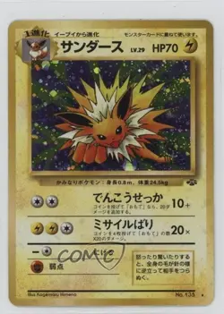 Jolteon Holo Japanese Pokemon Jungle #135 1997 - Image 1