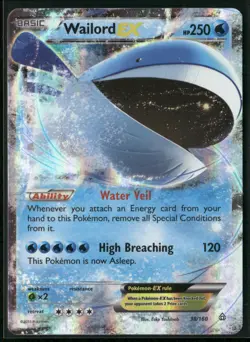Wailord EX 38/160 Holo - Pokemon TCG XY - Primal Clash - Image 1