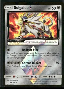 Solgaleo Prism Star 89/156 Holo - Pokemon TCG SM - Ultra Prism - Image 1