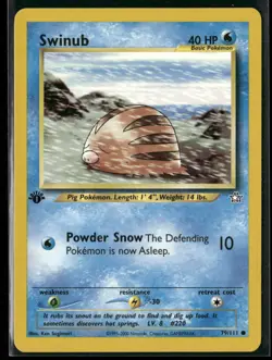 Swinub 79/111 1st Edition - Pokemon TCG Neo Genesis - Image 1