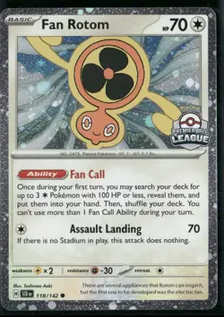 Fan Rotom 118/142 Premier Ball League - Pokemon TCG Stellar Crown - Image 1
