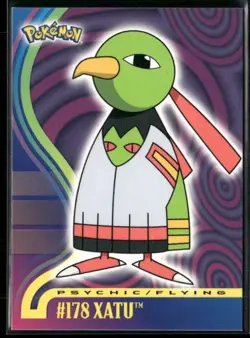 Xatu #178 - Pokemon Topps Johto Tv Animation Blue Logo - Image 1