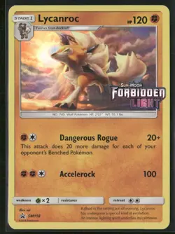 Lycanroc SM118 - Pokemon TCG Forbidden Light Pre Release Promo - Image 1