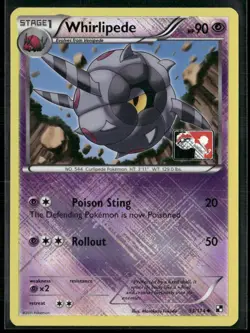 Pokemon TCG Whirlipede 53/114 League Promo Black & White - Image 1