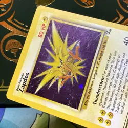 Pokemon Zapdos Fossil 15/62 Unlimited Holo Cosmos Thunderstorm Deck LP - Image 4
