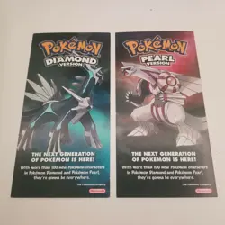 Pokemon Bookmark Diamond & Pearl - Palkia & Dialga Version - 2007 Nintendo Art - Image 1