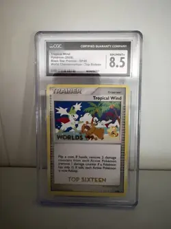 2009 Pokemon World Championships TOP SIXTEEN Tropical Wind CGC 8.5 NM-Mint+ - Image 1