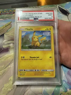 2019 POKEMON SM BLACK STAR PROMO #SM183 PIKACHU-HOLO PSA 9 - Image 3