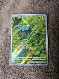 Bulbasaur 166/165 Pokemon TCG S&V 151 English Illustration Rare - Image 1