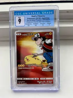 Pokemon 2018 Reds Pikachu CGC 9 MINT Japanese 20th Anniversary Promo 270/SM-P - Image 1