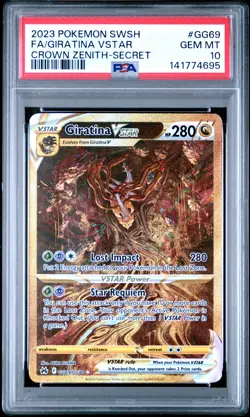 2023 POKEMON SWORD & SHIELD CROWN ZENITH SECRET FULL ART/GIRATINA VSTAR PSA 10 - Image 1