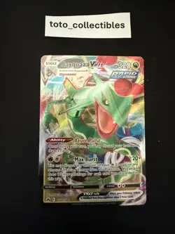 Pokemon TCG Crown Zenith Rayquaza VMAX 101/159 Holo NM - Image 1