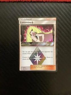 Pokemon - Lusamine (Prism Star) - Lost Thunder 182/214 - Holo Rare - NM - Image 1