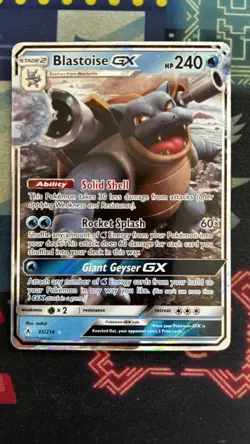 Pokemon TCG Blastoise GX 35/214 Ultra Rare Holo SM-Unbroken Bonds NM - Image 1