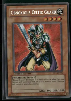 Obnoxious Celtic Guard CT1-EN006 Limited - Yu-Gi-Oh! TCG Secret Rare - Image 1
