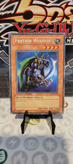 Yu-Gi-Oh! Panther Warrior CT2-EN006 2005 Collectors Tin Secret Rare Near Mint NM - Image 1