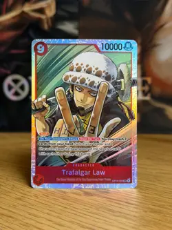 Trafalgar Law OP14-009 One Piece TCG FREE WW. SHIPPING The Azure Sea's Seven - Image 1