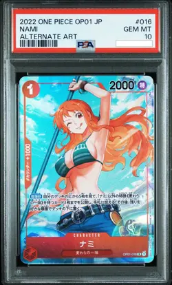 Alternate Art Nami One Piece 2022 Foil OP01 Romance Dawn R Japanese #016 PSA 10 - Image 1