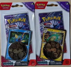 Pokemon Temporal Forces Sealed 1-Pack Blister Set of 2 Bellibolt Carvanha - Image 1