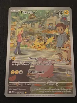 Pokemon - Pikachu - 173/165 - Illustration Rare - 151 English NM Holo 2023 - Image 1