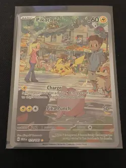 Pokemon - Pikachu - 173/165 - Illustration Rare - 151 English NM Holo 2023 - Image 3