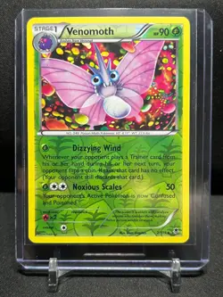Venomoth 2/119 Reverse Holo Rare Pokemon 2014 Phantom Forces LP - Image 1