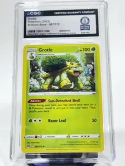 Pokemon CGC Guinness World Record Grotle 007/172 Brilliant Stars - Image 1