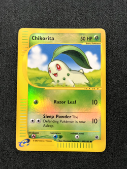 Pokemon TCG Chikorita 100/165 Expedition Base Set Reverse Holo Lightly Played - Image 1