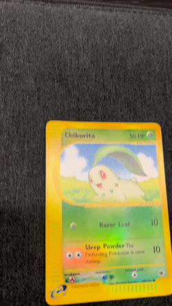 Pokemon TCG Chikorita 100/165 Expedition Base Set Reverse Holo Lightly Played - Image 2