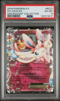 2016 POKEMON XY GENERATIONS RADIANT COLL #RC21 SYLVEON EX PSA 6 - Image 1