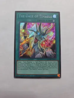 Yu-Gi-Oh The Gaze of Timaeus Secret Rare 1st Edition Near Mint MZMU - Image 2