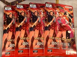 LOT OF 4 One Piece HEROINES EDITION Sleeved Booster Pack EB-03 English - Sealed - Image 1