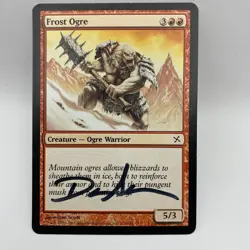 WIZARDS OF THE COAST Frost Ogre Card Signed By Dan Scott MTG, Artist Proof - Image 1