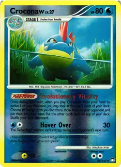 Pokemon TCG Croconaw 44/123 Mysterious Treasures Reverse Holo Card LP - Image 1