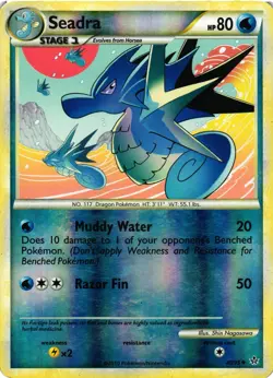 Pokemon TCG Single Card Seadra Reverse Holo 40/95 HGSS Unleashed MP/HP - Image 1