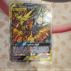pokemon cards moltres zapdos articuno gx tag team promo holo sm210 300hp - Image 1