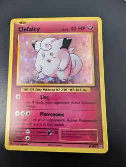 Pokemon TCG Card Clefairy 63/108 XY Evolutions Holo Rare - Image 4