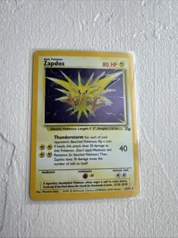 Pokemon TCG Zapdos Holo Rare Unlimited Card 15/62 Fossil Vintage WOTC - Image 1