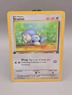 1st Edition Dratini 53/82 Team Rocket Set Rare Vintage Pokemon Card - Image 1