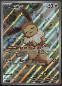 Eevee 173 Sv: Scarlet & Violet Promo Black Star Card Holo Near Mind- Mint - Image 1