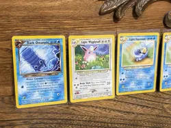 Pokemon Card Lot 6 Light Vaporeon Wigglytuff Hounddour Omanyte 2000 Neo Destiny - Image 2