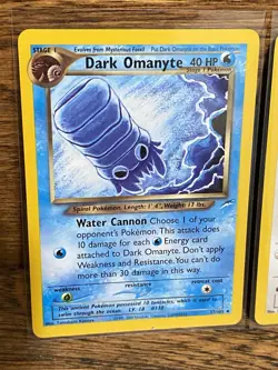 Pokemon Card Lot 6 Light Vaporeon Wigglytuff Hounddour Omanyte 2000 Neo Destiny - Image 5