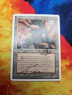 Artists Signed - Mishra's Factory - Fourth Edition (4ED) -Kaja & Phil Foglio - Image 1