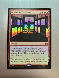 Broadcast Takeover - 86 - MTG: Teenage Mutant Ninja Turtles - Mythic - Foil - Image 1