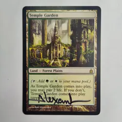 MTG Temple Garden Ravnica: City of Guilds - Signed by Artist Rob Alexander - Image 1