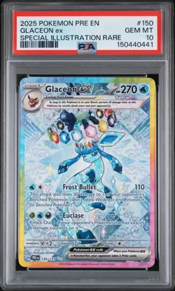 PSA 10 Glaceon EX 150/131 Pokemon Prismatic Evolutions Special Illustration Rare - Image 1